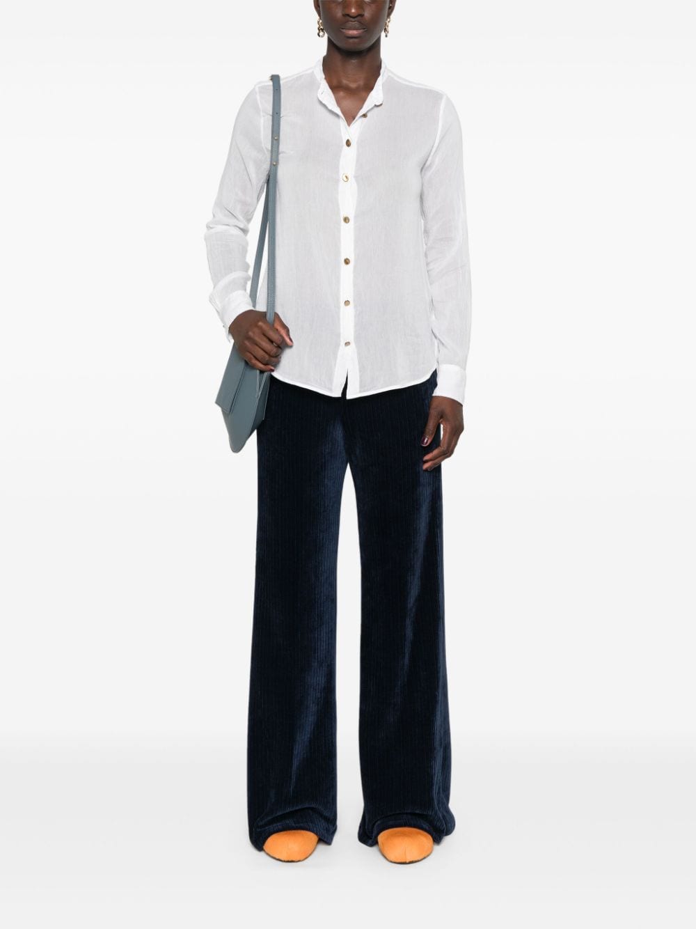 Forte Trousers Blue Polyester Elastane
