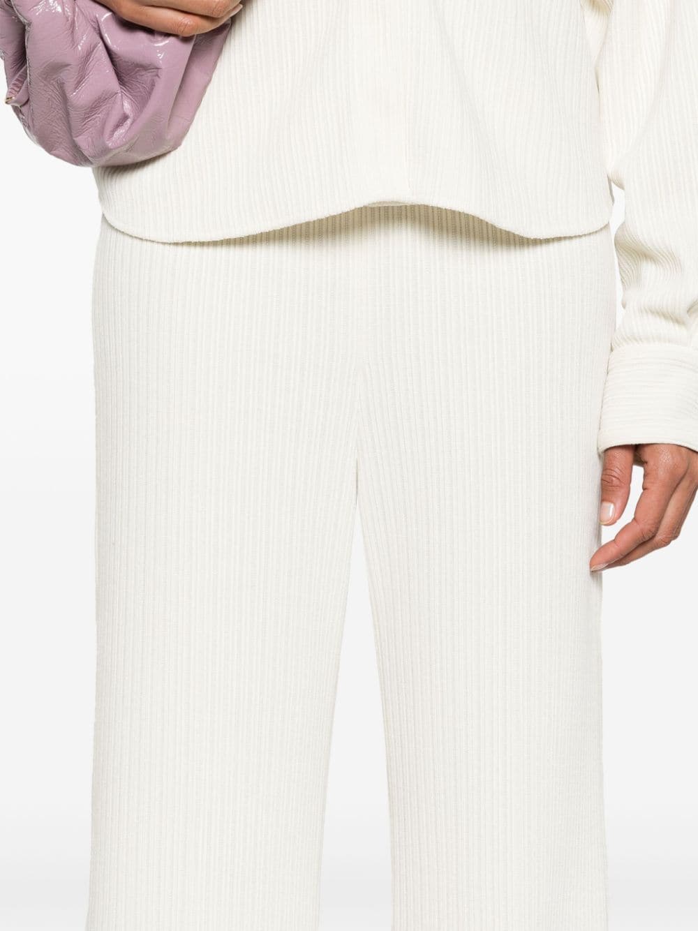 Forte Trousers Ivory Polyester Elastane
