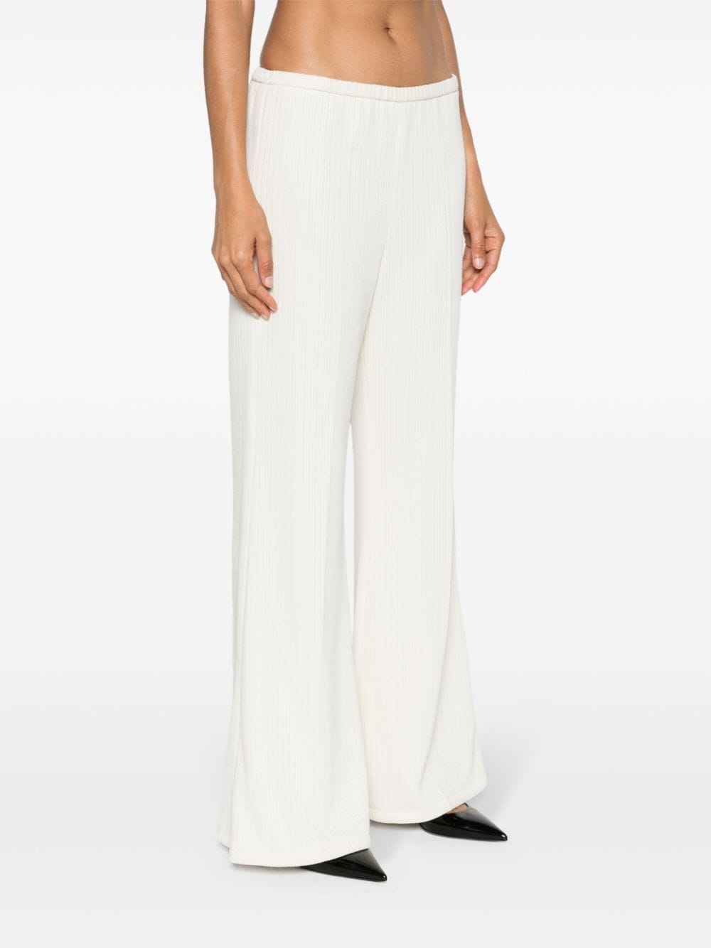 Forte Trousers Ivory Polyester Elastane