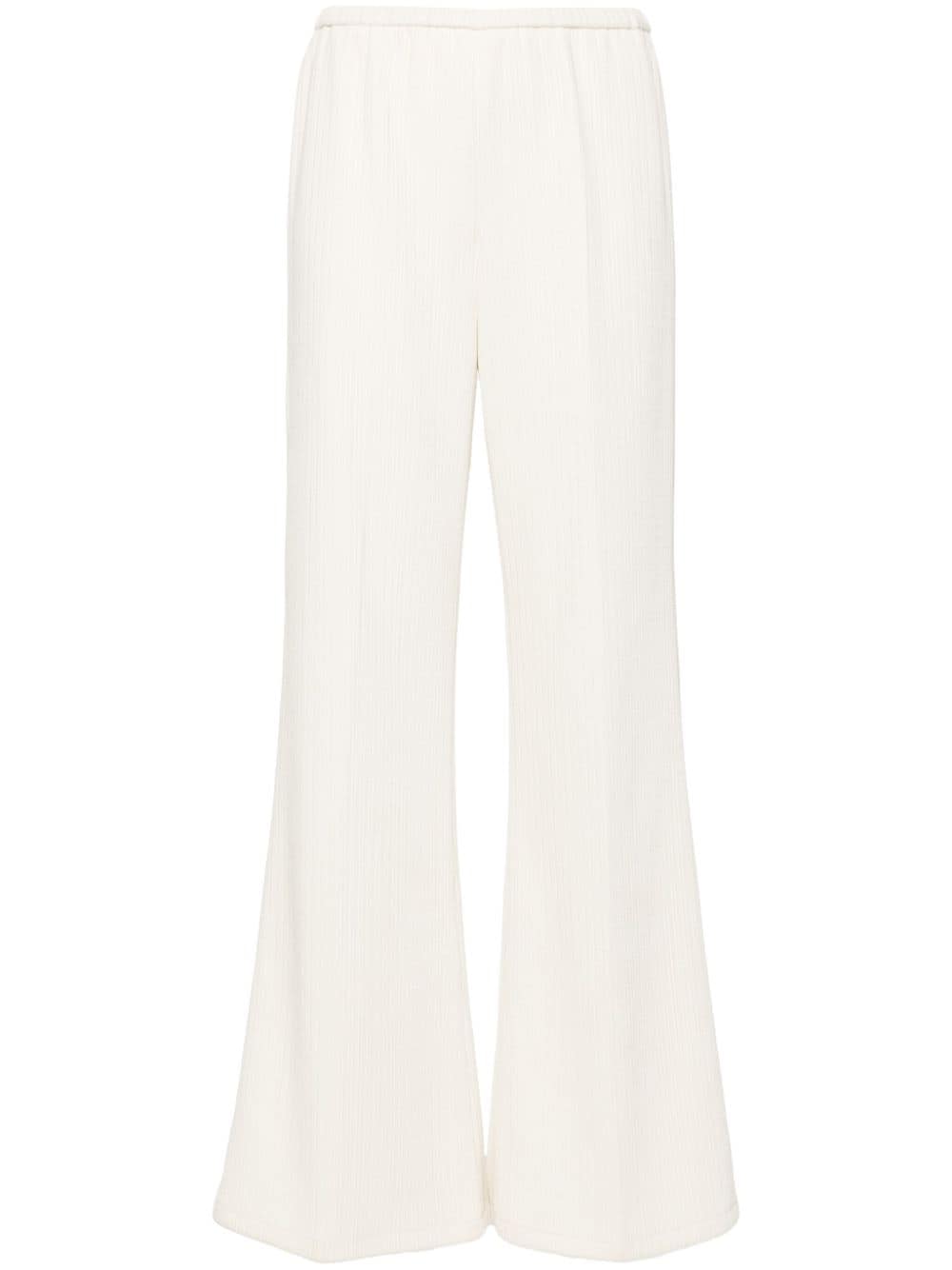 Forte Trousers Ivory Polyester Elastane