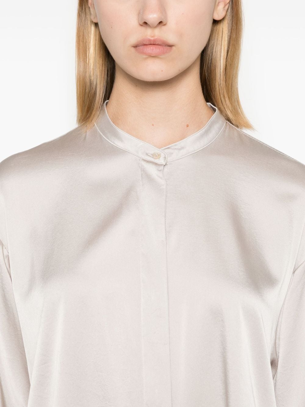 Forte Shirts Grey Silk Elastane