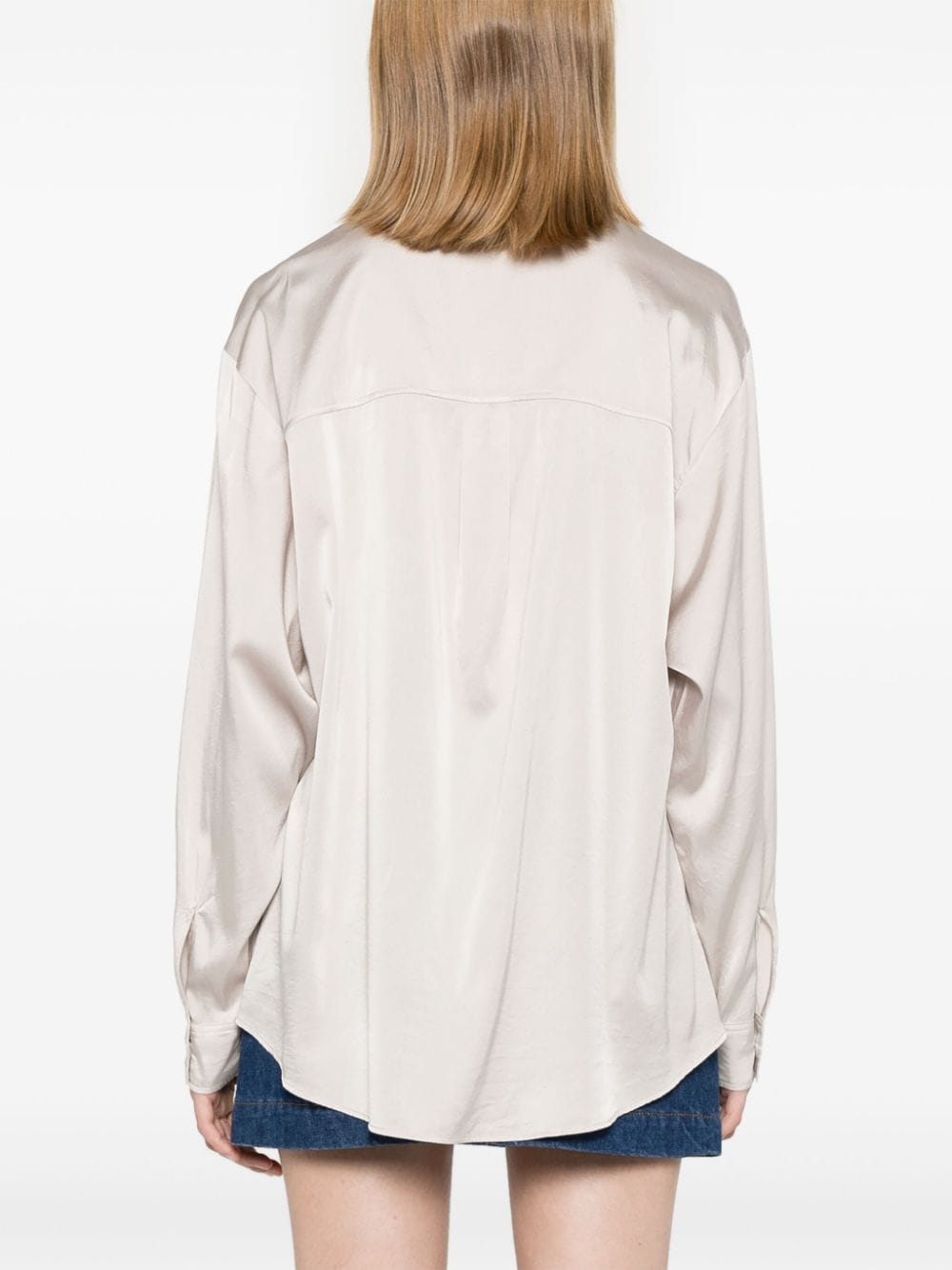 Forte Shirts Grey Silk Elastane
