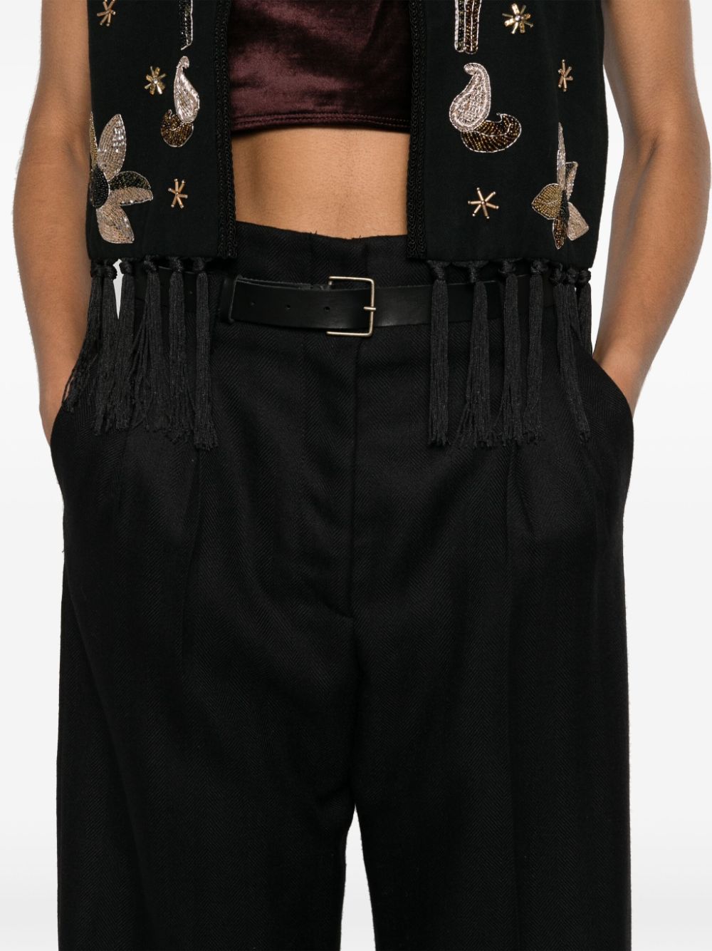 Forte Trousers Black Virgin Wool