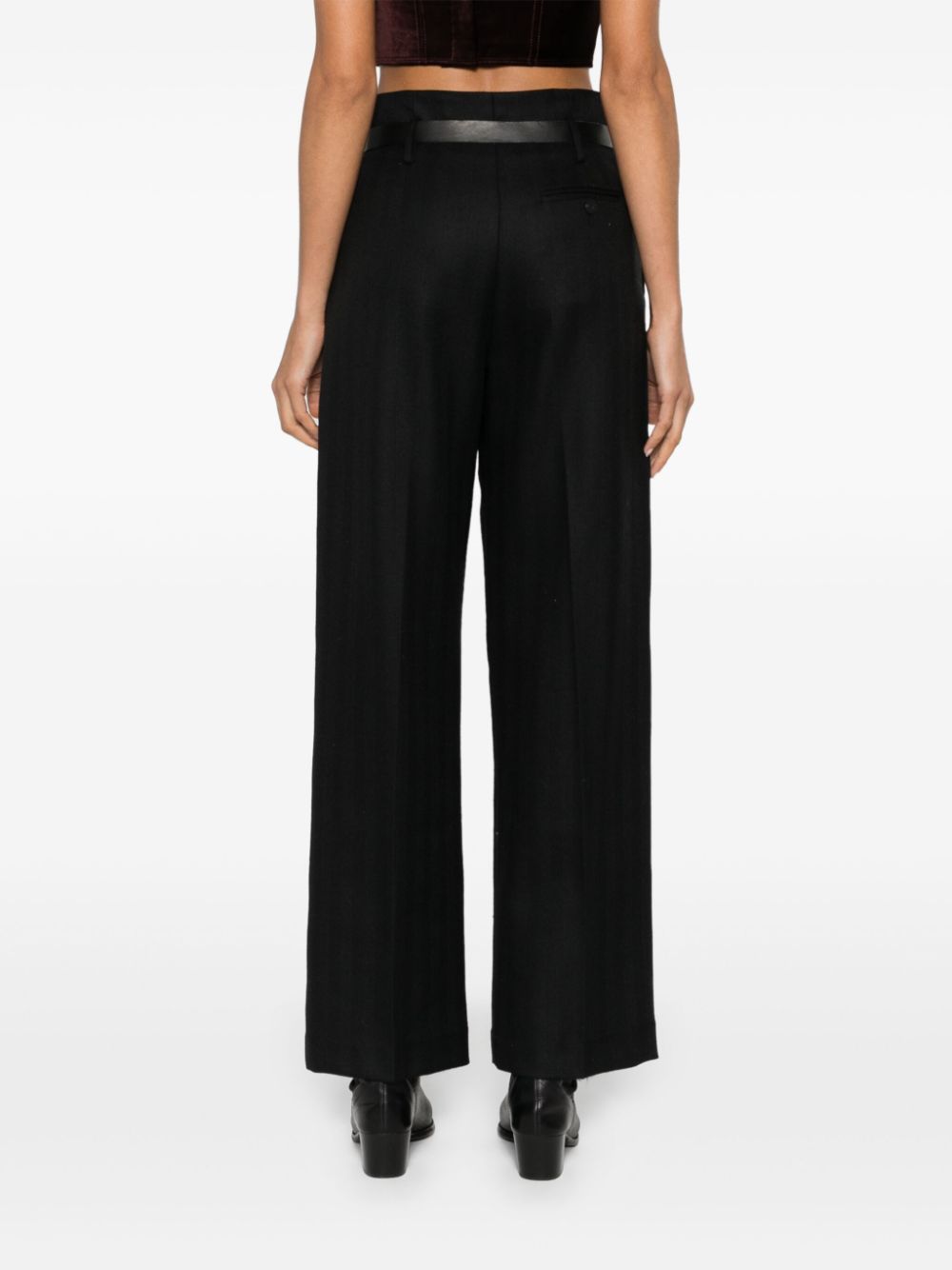 Forte Trousers Black Virgin Wool