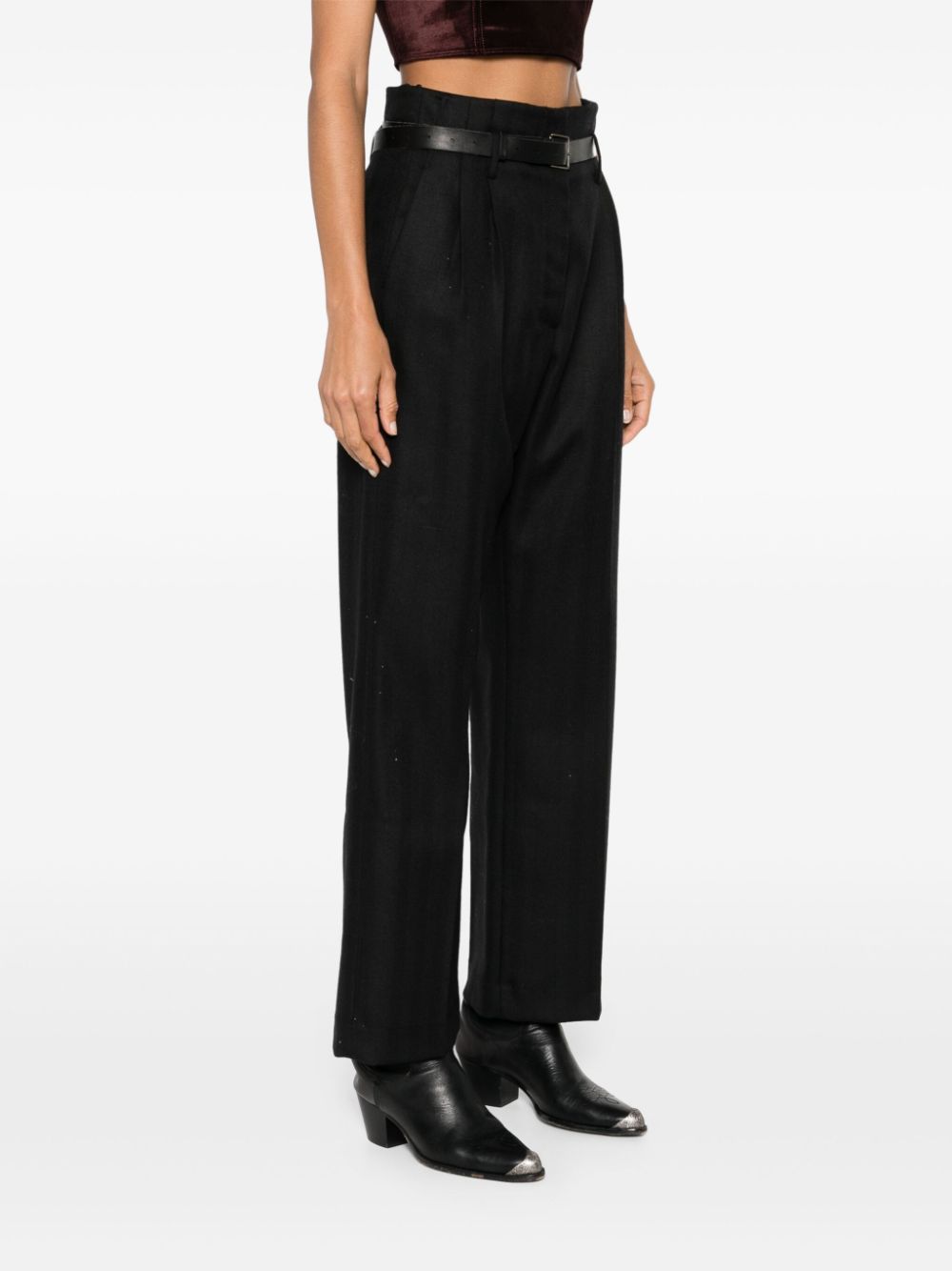 Forte Trousers Black Virgin Wool