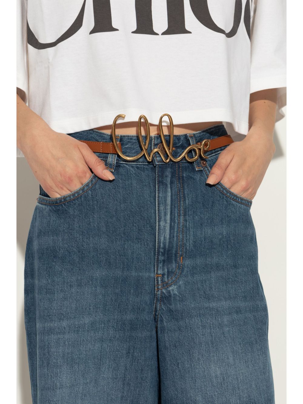 Chloè Belts Leather Brown