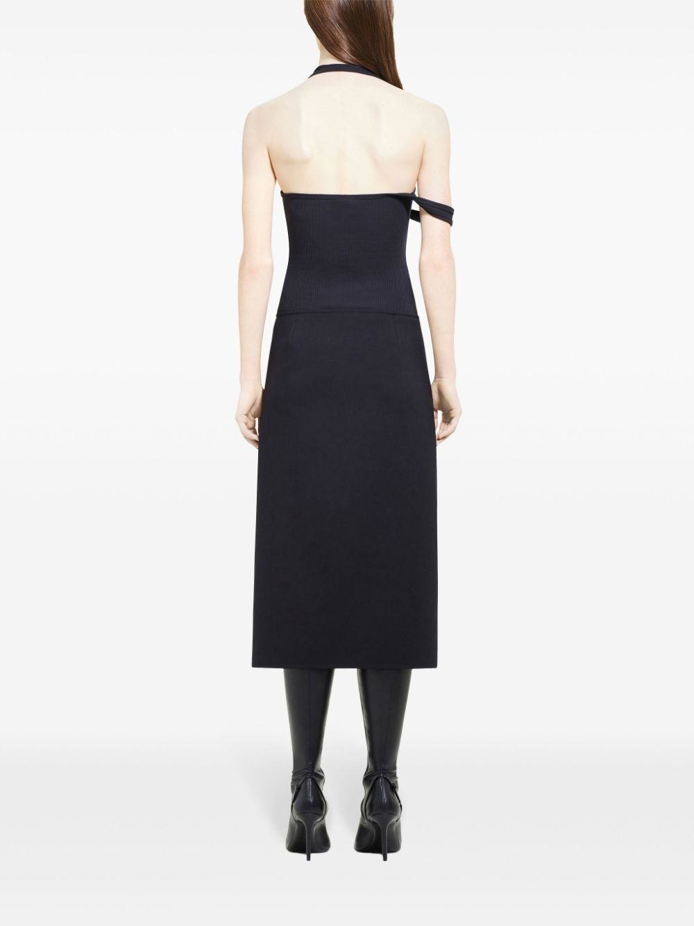 Courreges Top Black Cotton Elastane