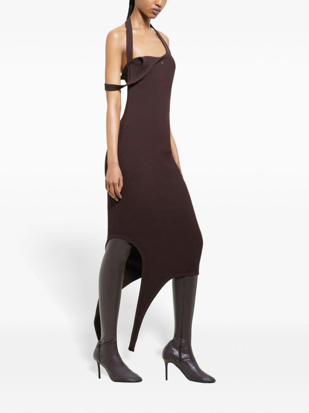Courreges Dresses Brown Viscose