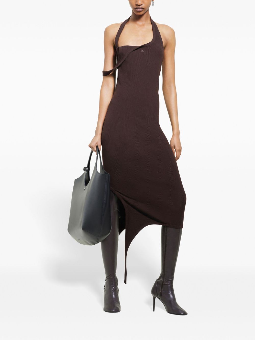 Courreges Dresses Brown Viscose