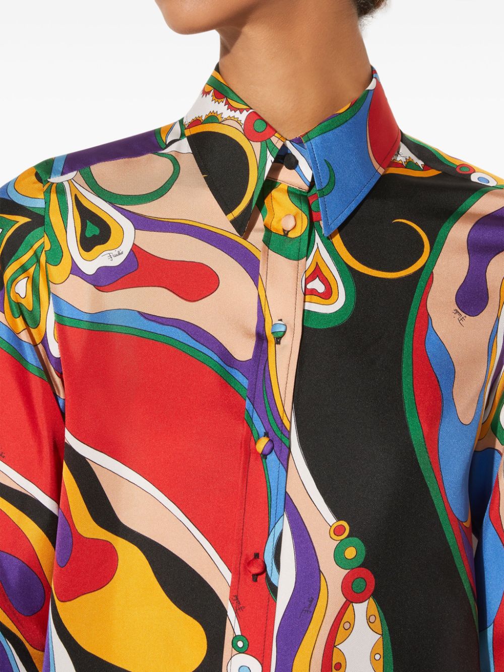 Pucci Shirts Purple Silk