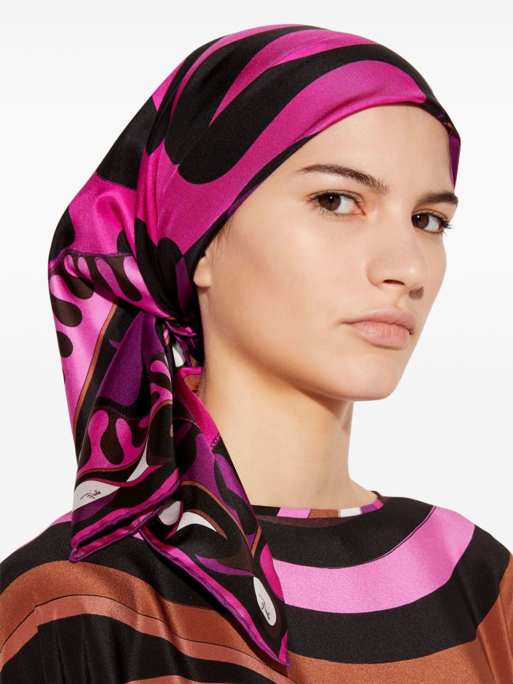 Pucci Scarfs Fuchsia Silk