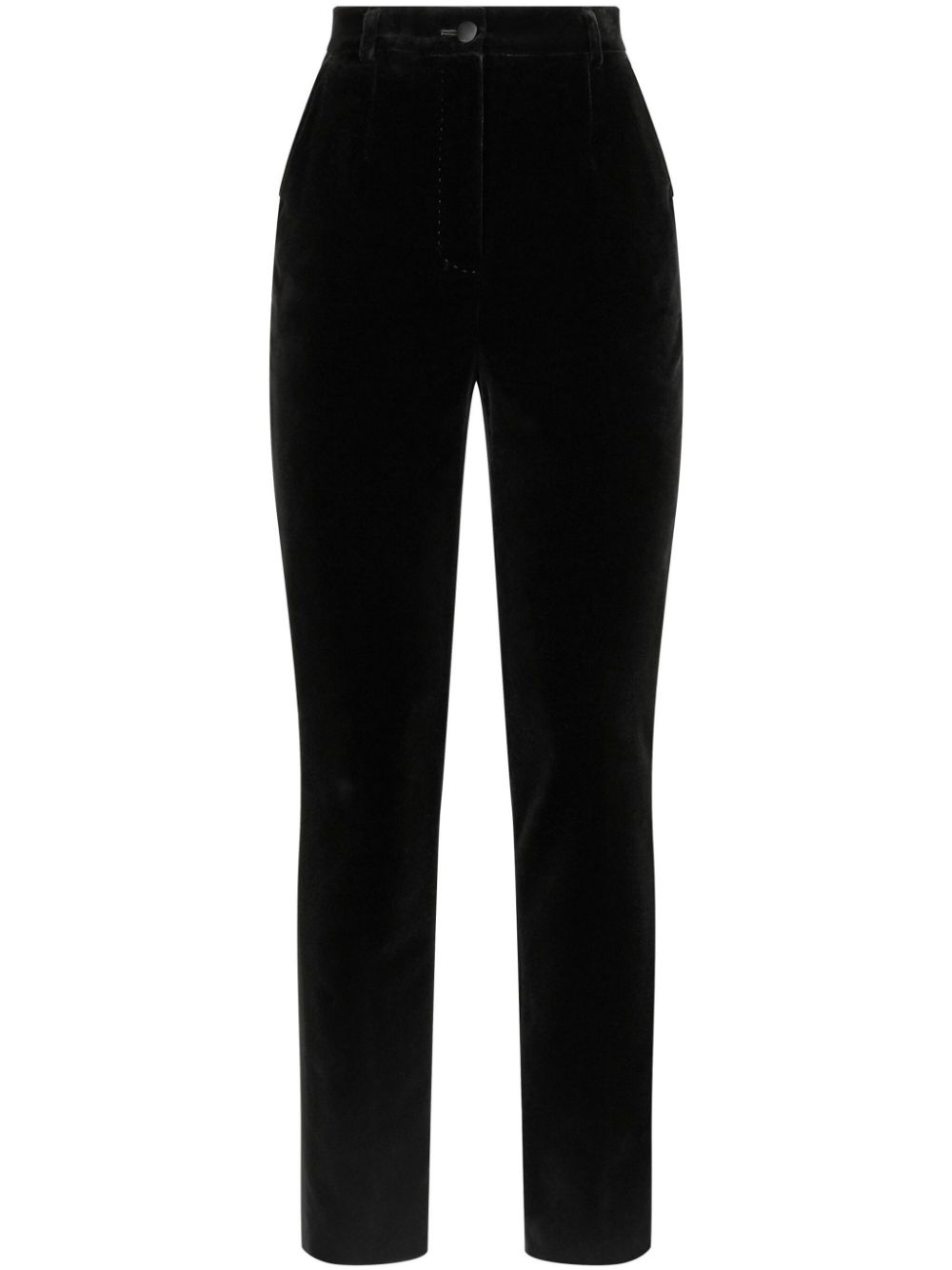 Dolce & Gabbana Trousers Black Cotton Silk Polyester