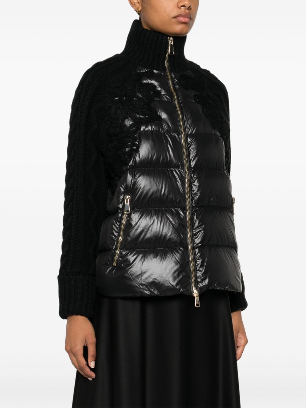 Ermanno Firenze Coats Black Polyamide