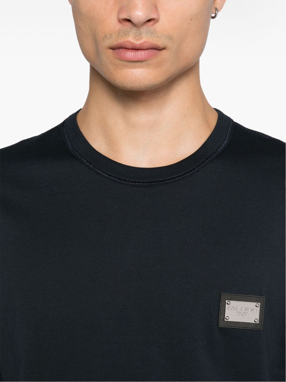 Dolce & Gabbana T-Shirts And Polos Blue Cotton