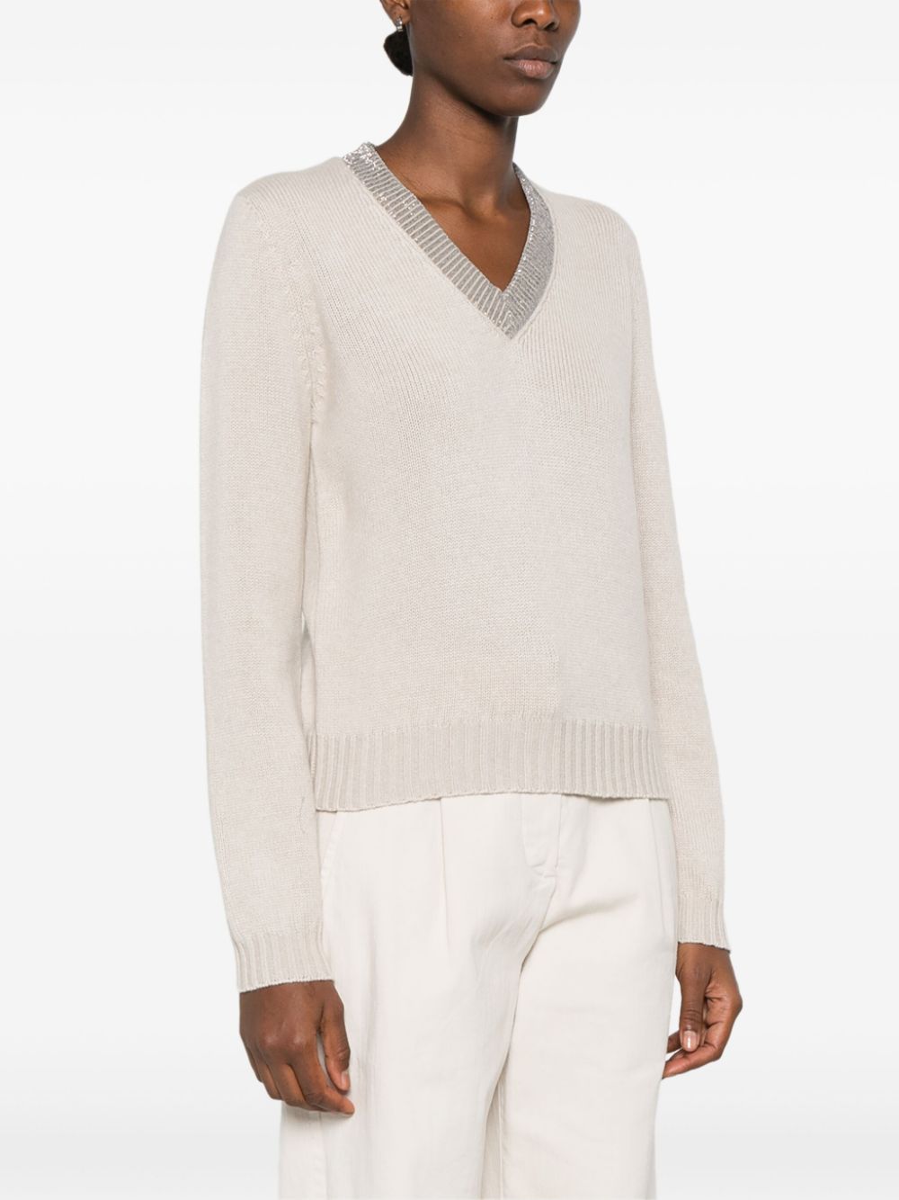 Brunello Cucinelli Sweaters Beige Cashmere