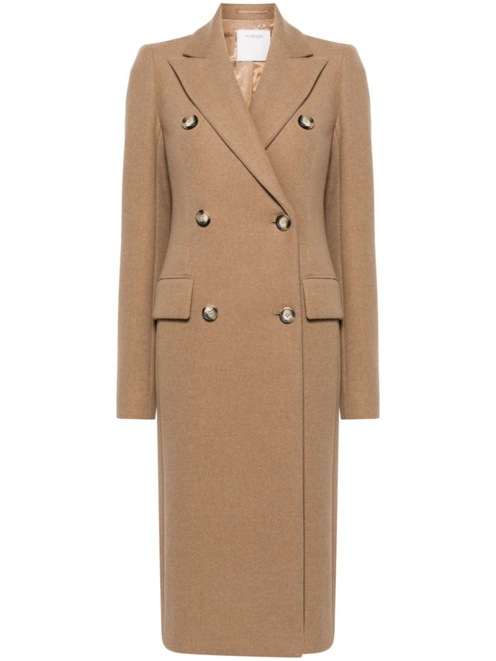 SportMax Coats Camel Wool Cashmere