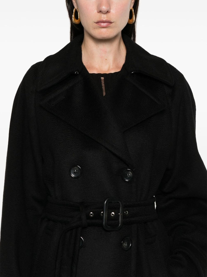 Sportmax Coats Black Virgin Wool