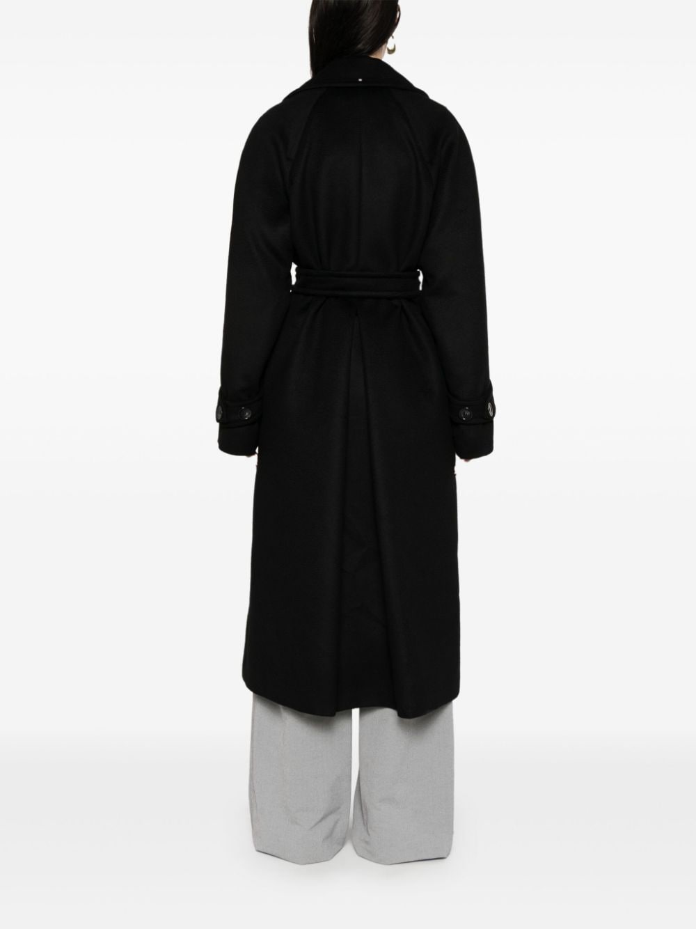 Sportmax Coats Black Virgin Wool
