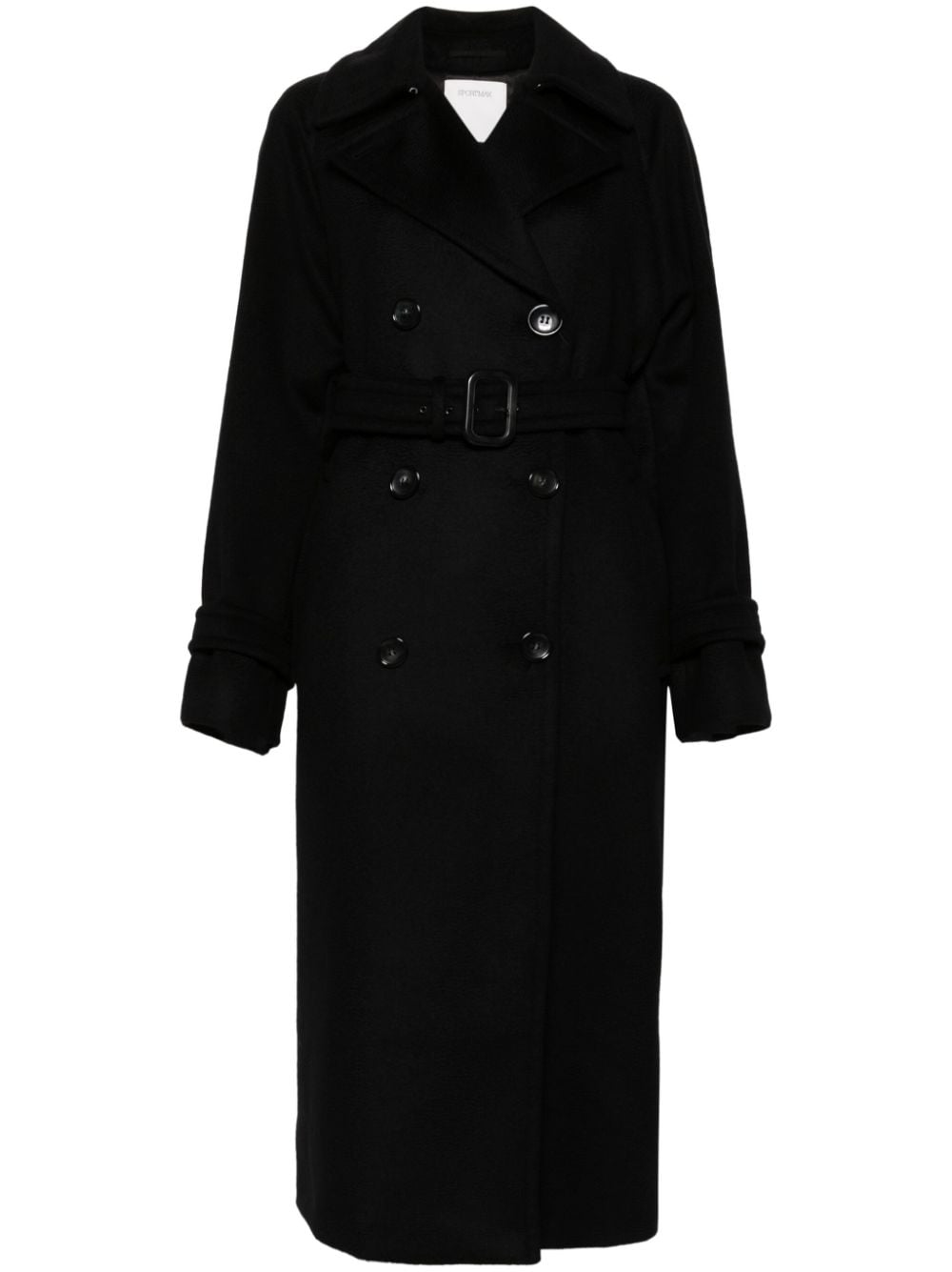 Sportmax Coats Black Virgin Wool