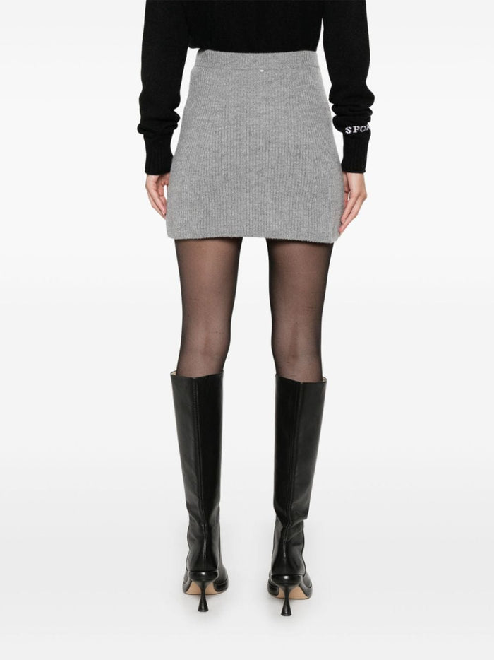 SportMax Skirts Grey Wool Cashmere