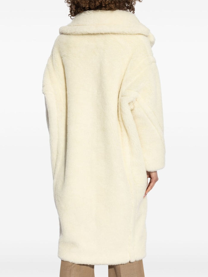 Max Mara Coats White Alpaca Virgin Wool Silk