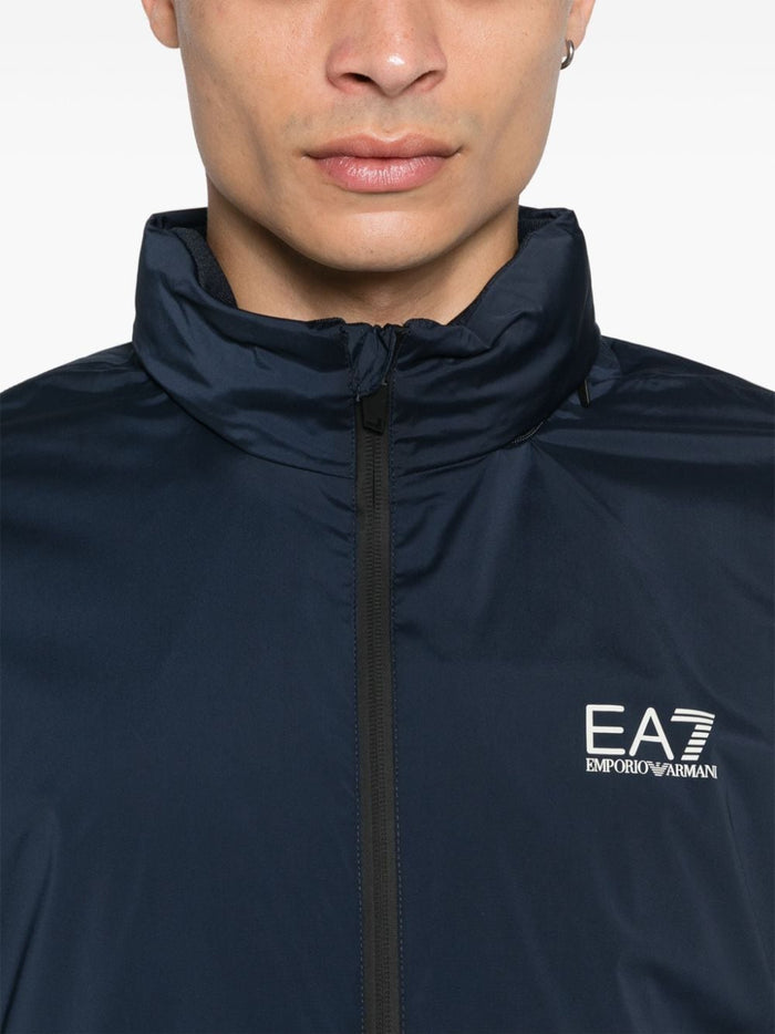 Ea7 Coats Blu Polyester