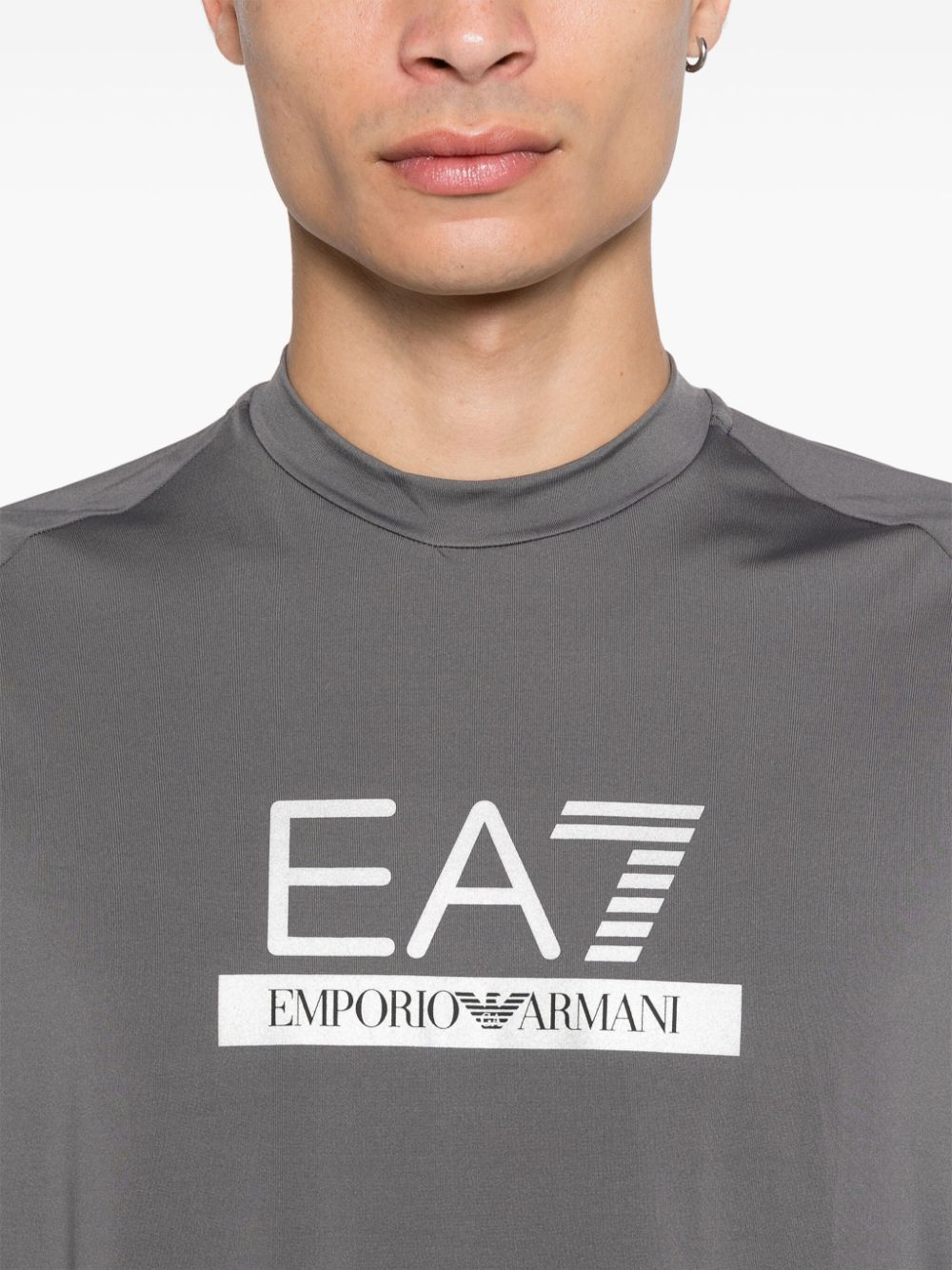 Ea7 T-Shirts And Polos Grigio Polyester
