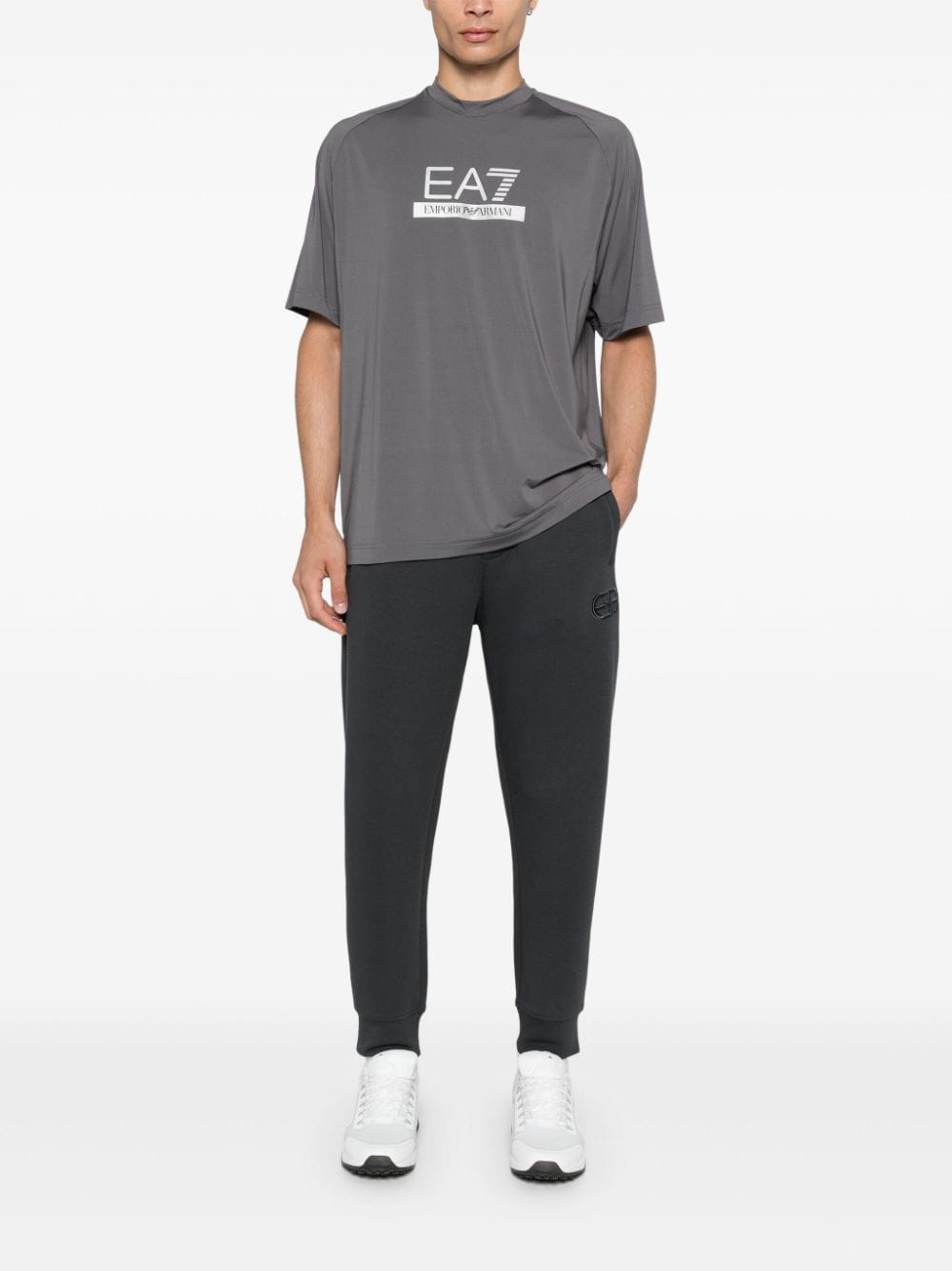 Ea7 T-Shirts And Polos Grigio Polyester