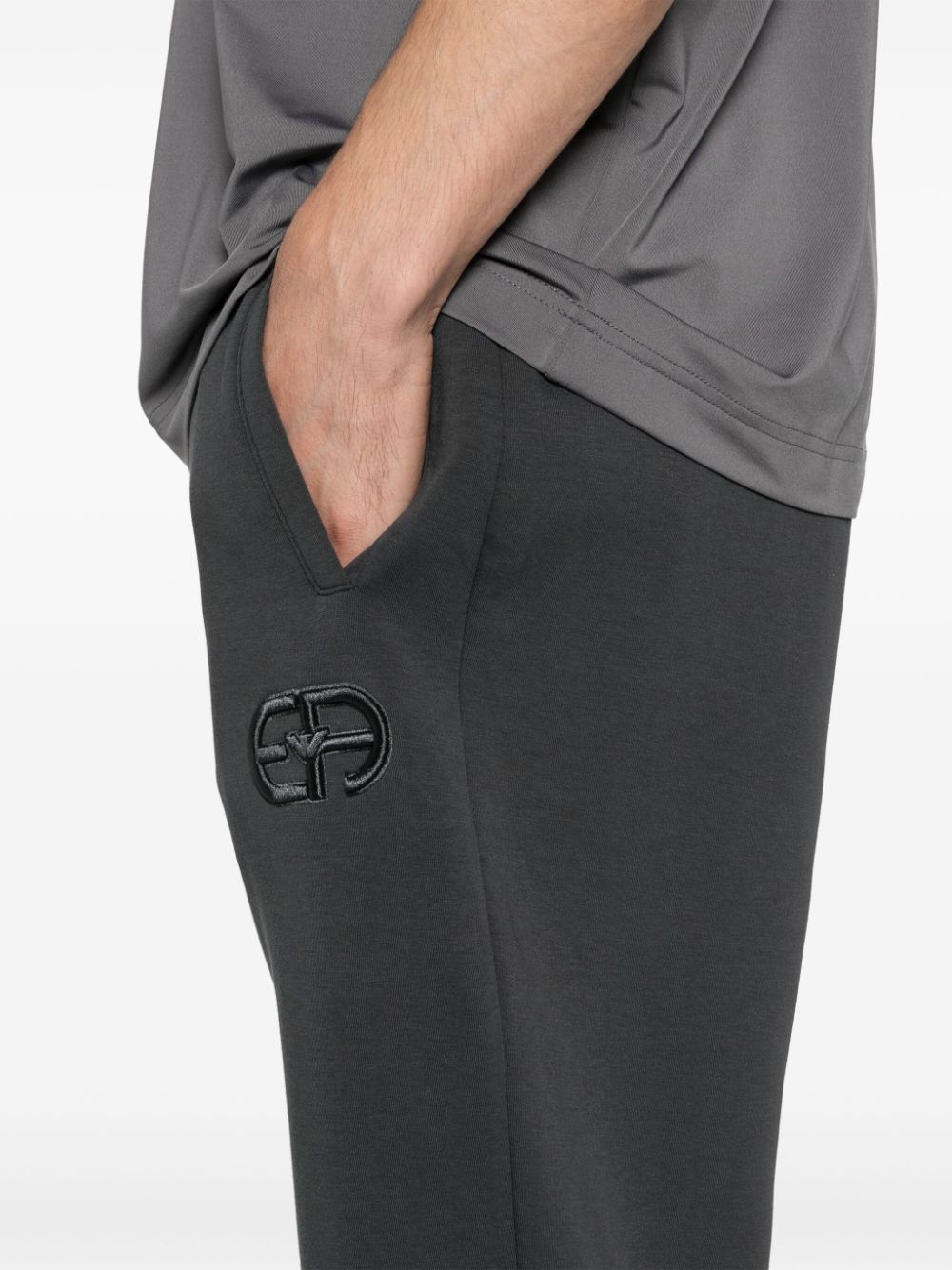 Emporio Armani Trousers Grigio Scuro Cotton