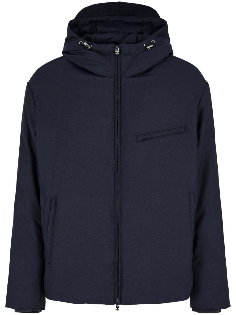 Emporio Armani Capsule Coats Blu Virgin Wool