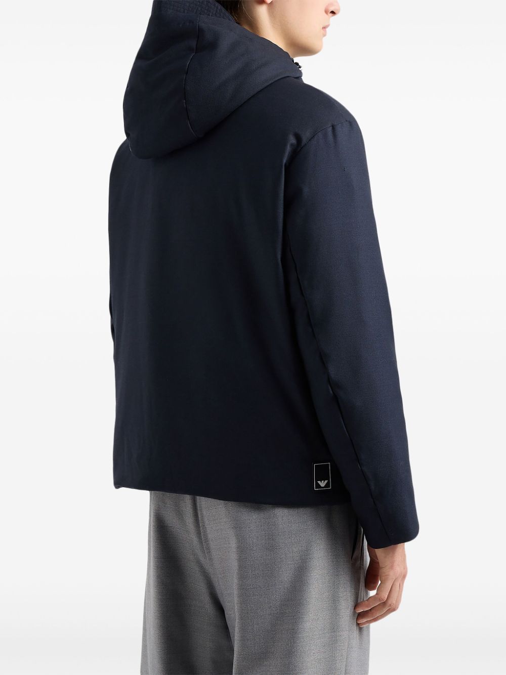 Emporio Armani Capsule Coats Blu Virgin Wool