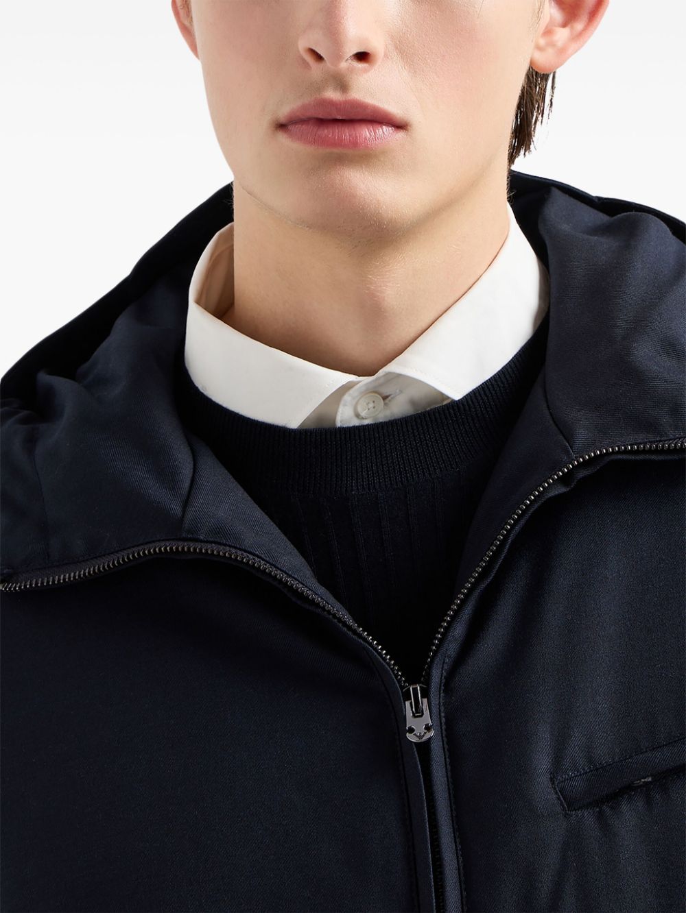 Emporio Armani Capsule Coats Blu Virgin Wool