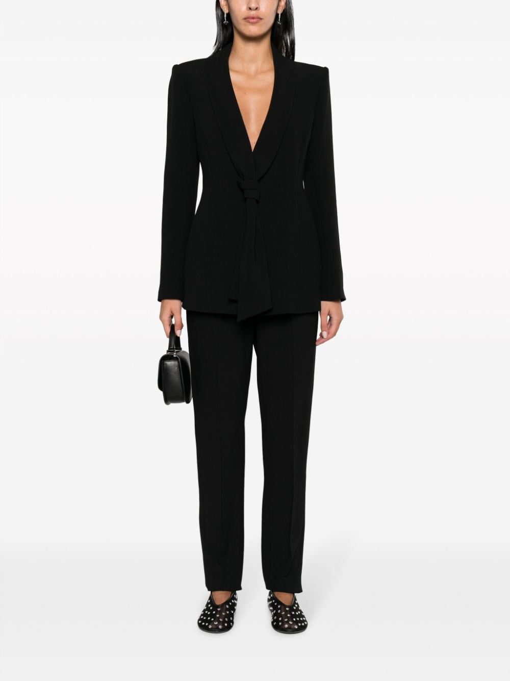 Emporio Armani Trousers Nero Viscose Acetate Elastane