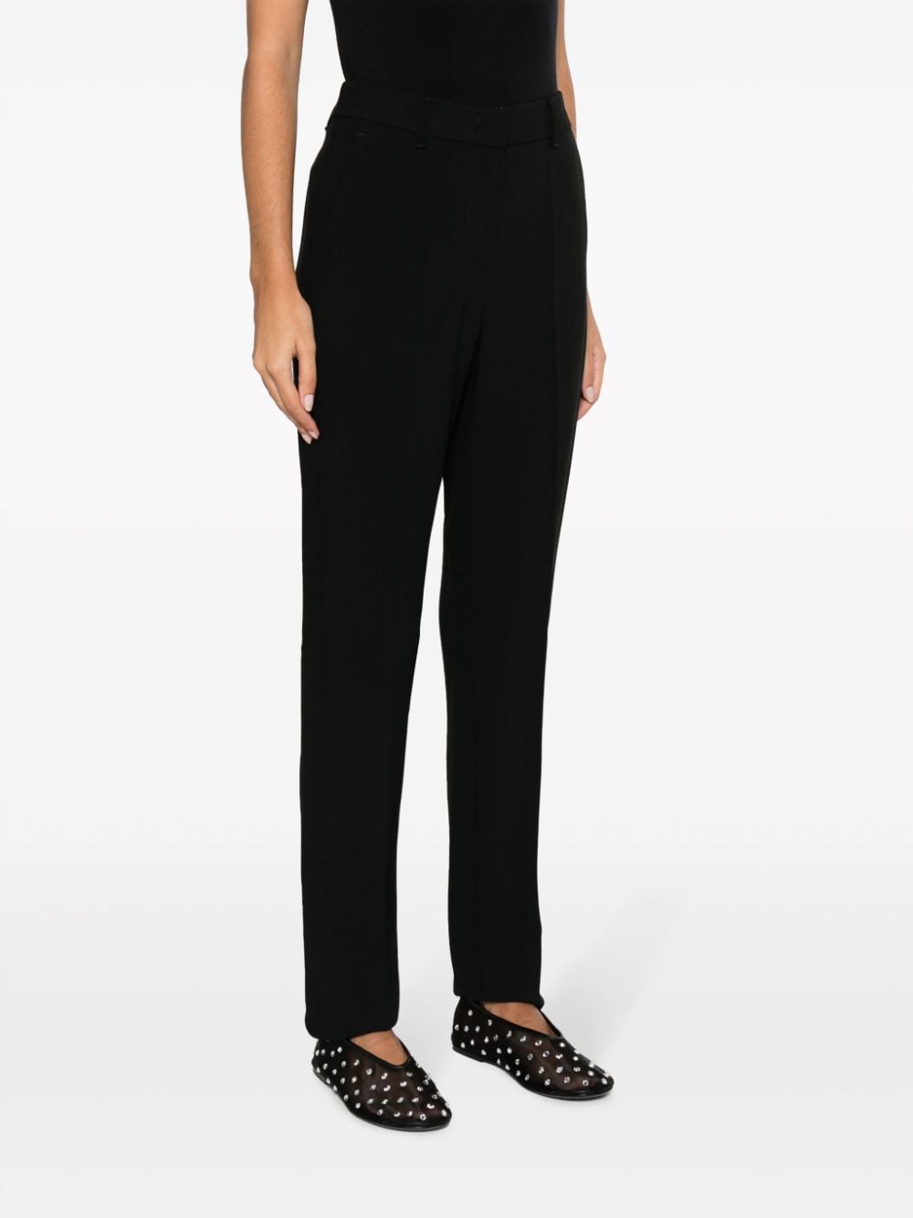 Emporio Armani Trousers Nero Viscose Acetate Elastane