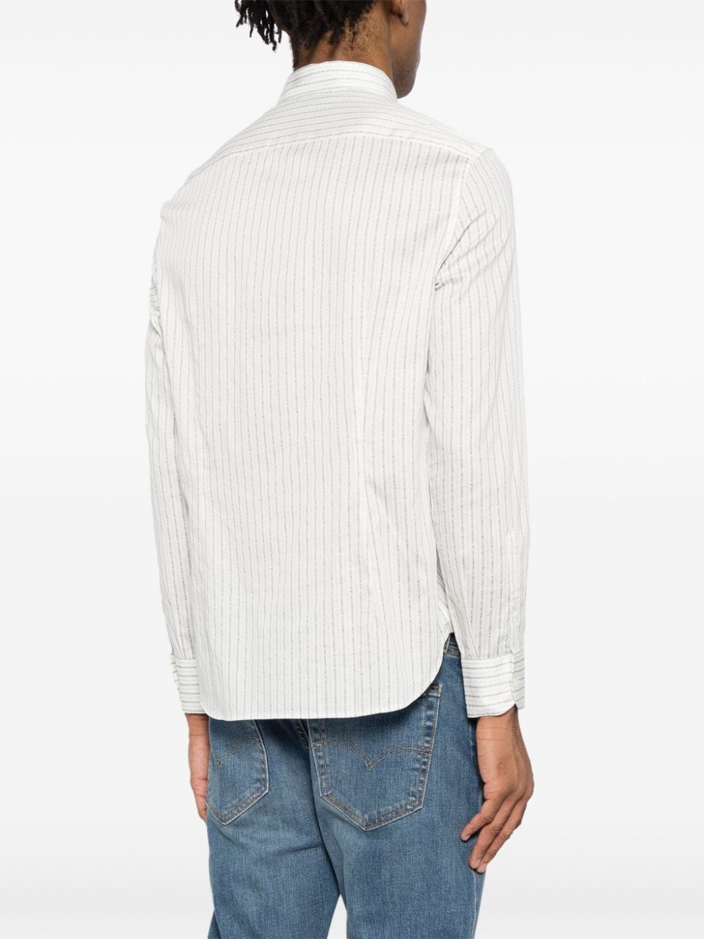 Emporio Armani Shirts Bianco Cotton Elastane