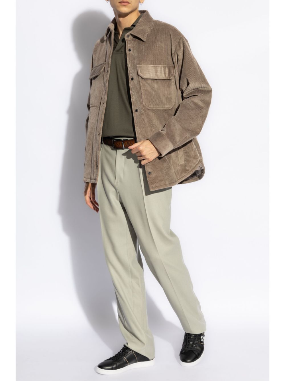 Emporio Armani Jackets Tortora Cotton Viscose Elastane