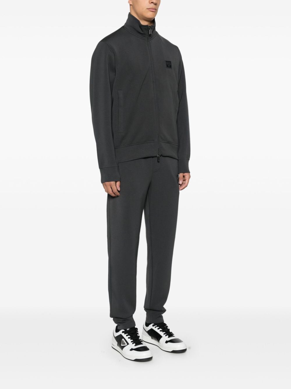 Emporio Armani Sweaters Grigio Polyester Modal Elastane