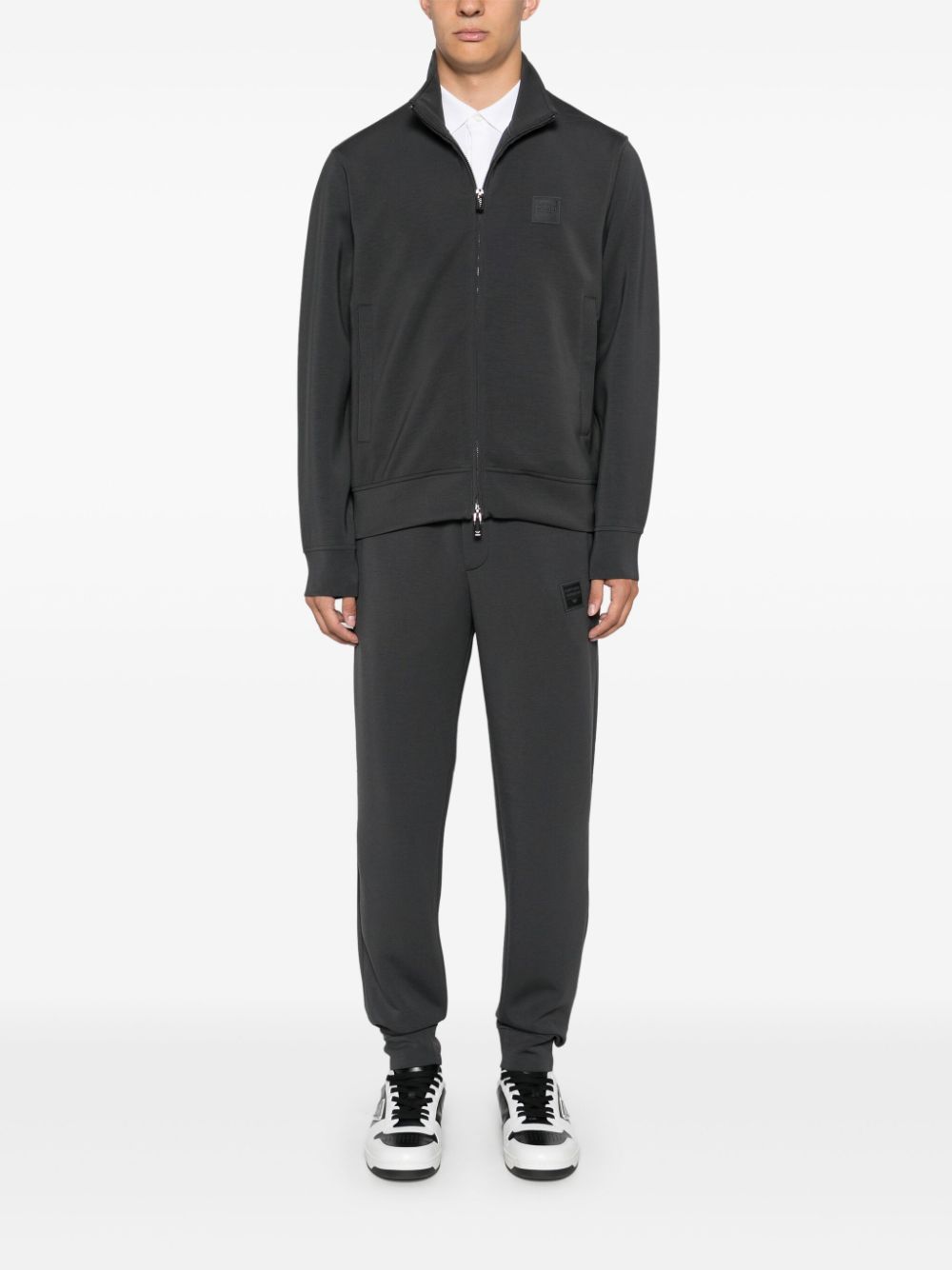 Emporio Armani Sweaters Grigio Polyester Modal Elastane