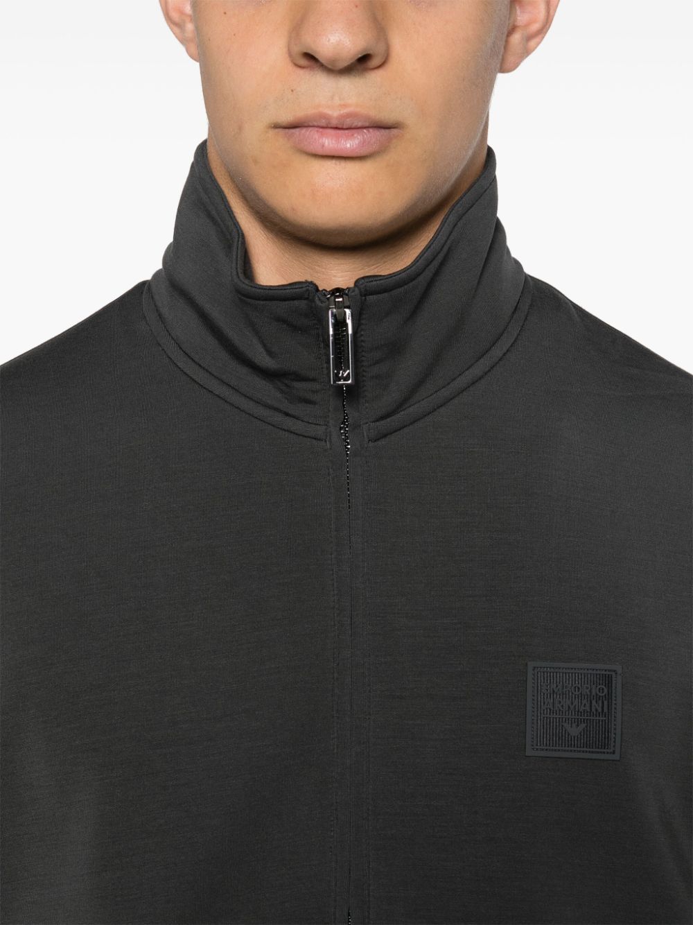 Emporio Armani Sweaters Grigio Polyester Modal Elastane
