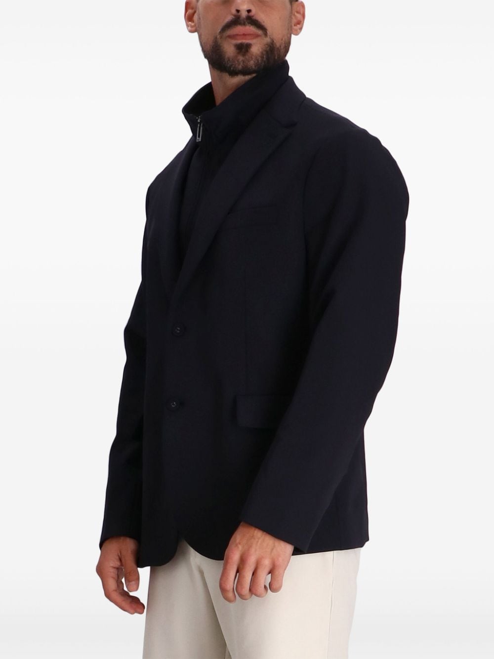 Emporio Armani Jackets Blu Polyamide Elastane