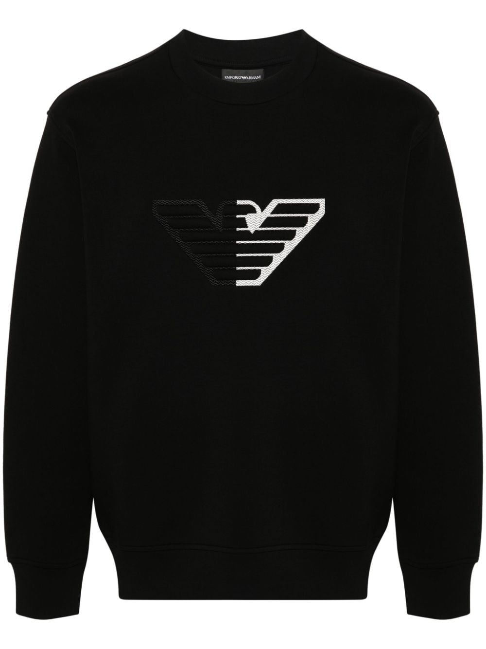 Emporio Armani Sweaters Nero Cotton Polyester Elastane