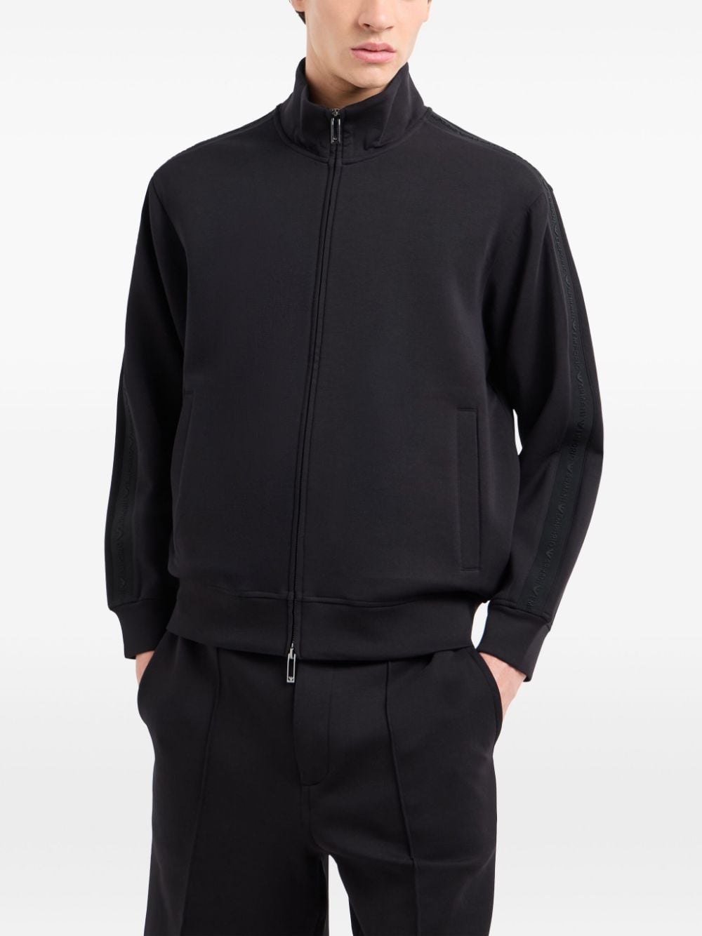 Emporio Armani Sweaters Nero Cotton Polyester Elastane