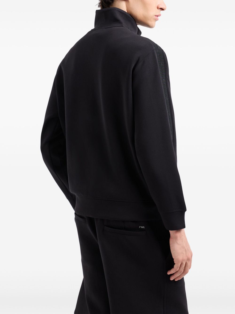 Emporio Armani Sweaters Nero Cotton Polyester Elastane