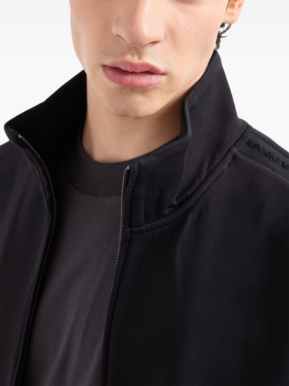 Emporio Armani Sweaters Nero Cotton Polyester Elastane