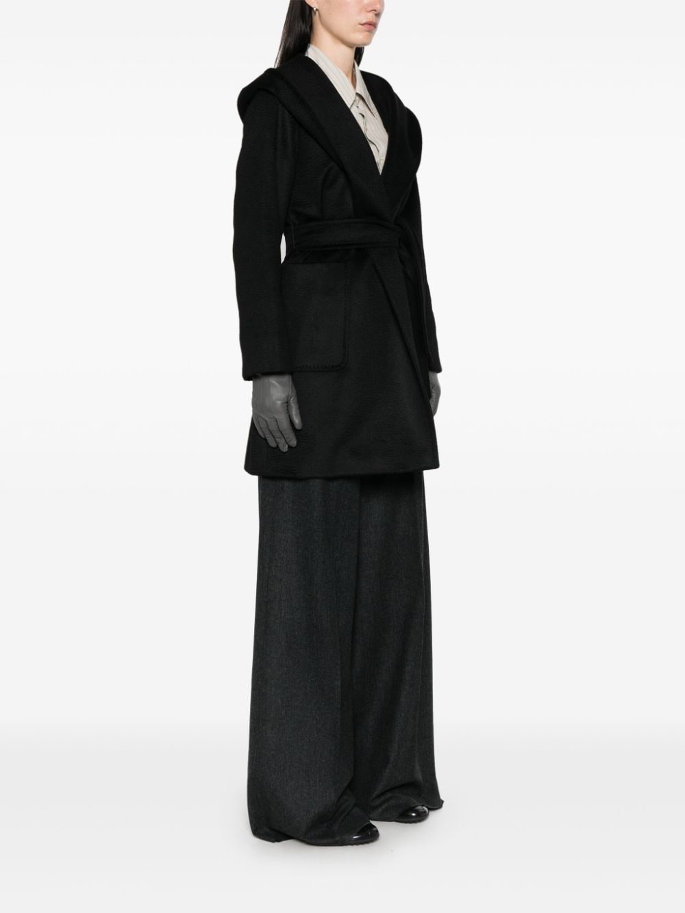 Max Mara Coats Black Camel