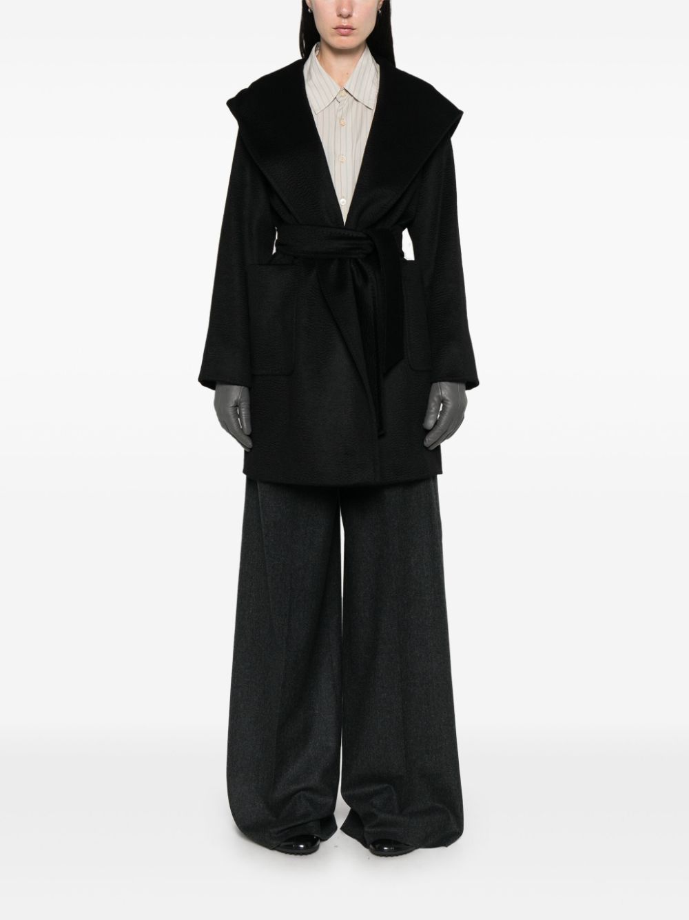 Max Mara Coats Black Camel