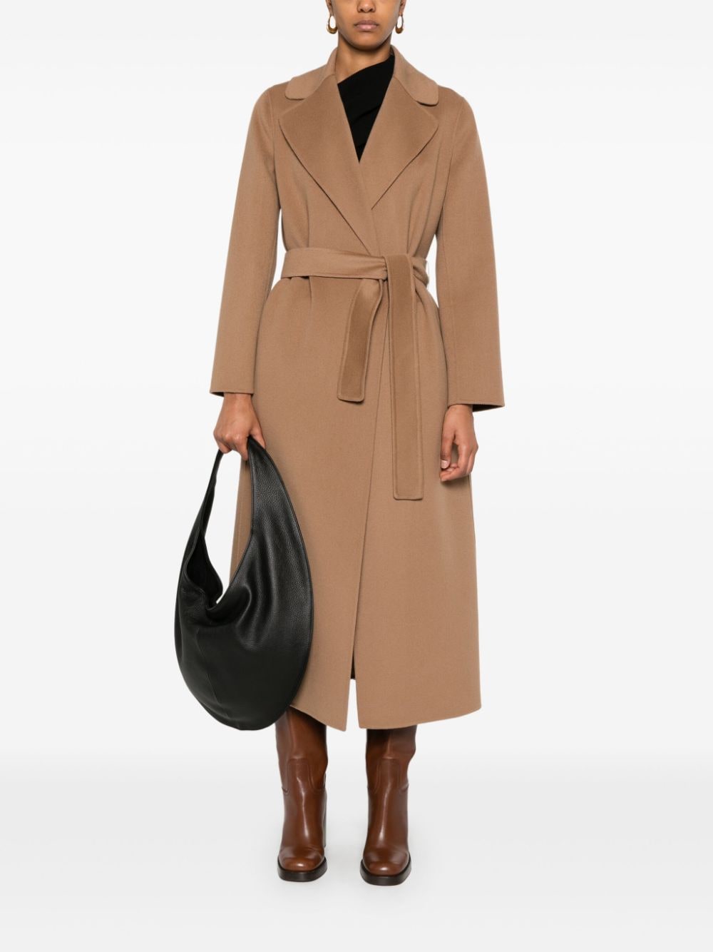 S Max Mara Coats Camel Virgin Wool