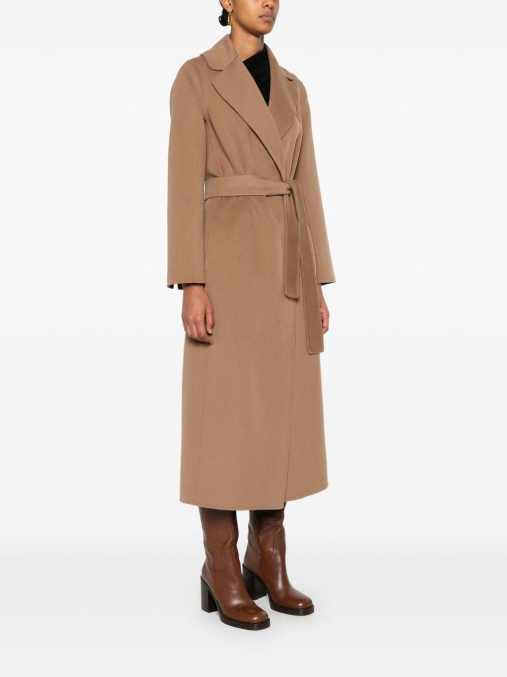 S Max Mara Coats Camel Virgin Wool