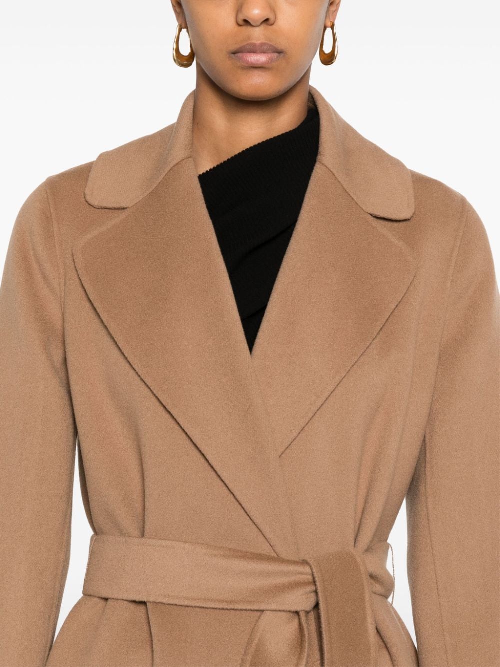 S Max Mara Coats Camel Virgin Wool