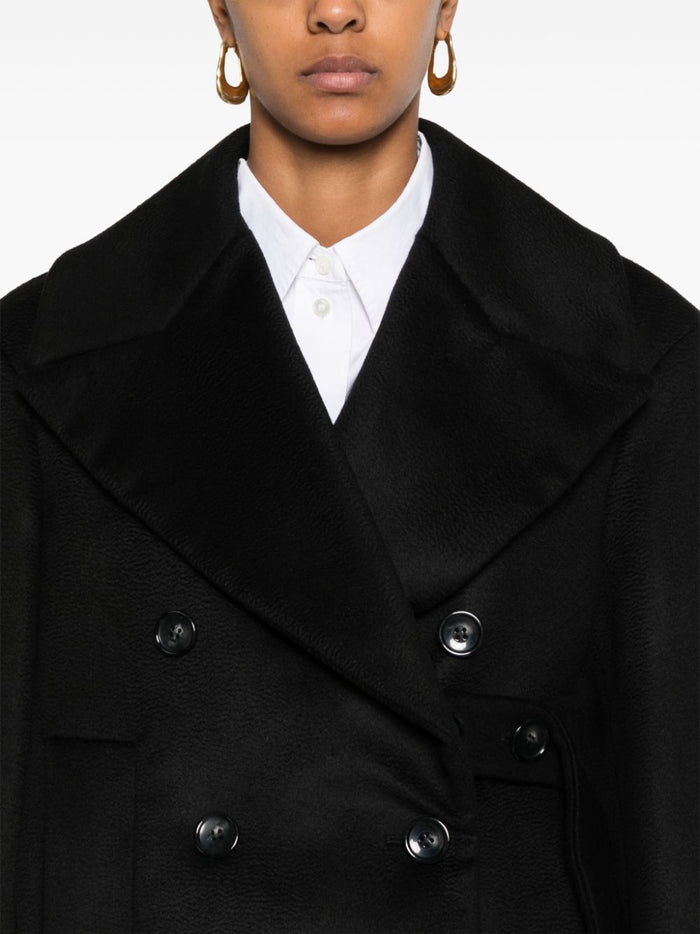 Sportmax Coats Black Virgin Wool